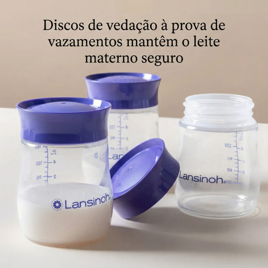 Frasco Para Armazenamento De Leite Com 4 Unidades-1213